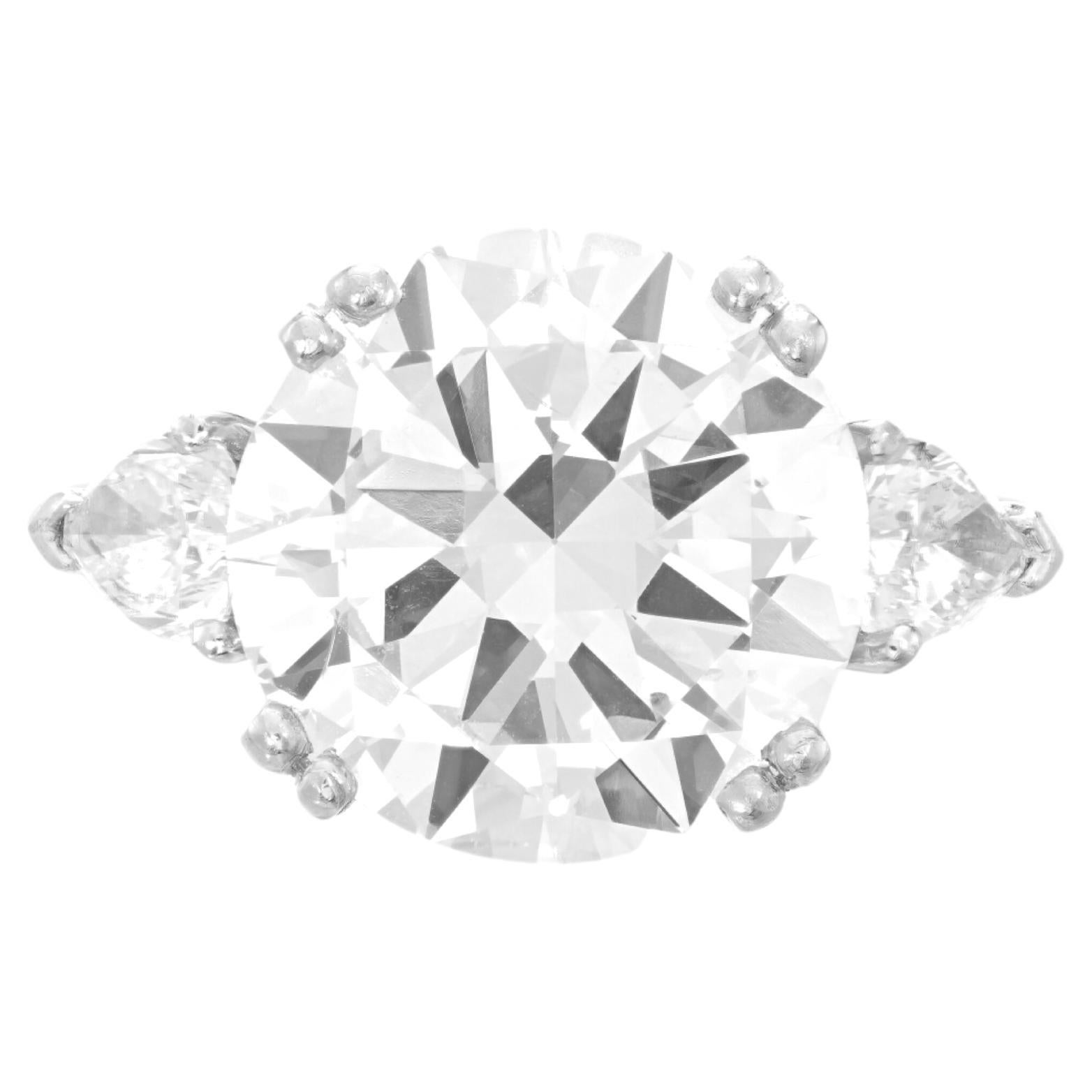 GIA Certifed 6 Carat Round Brilliant Cut  Engagement Platinum Ring D FLAWLESS