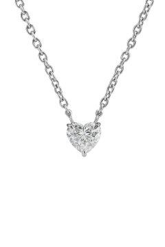 GIA Certiffied 1.59 Carat  Heart Shape Diamond Pendant Necklace