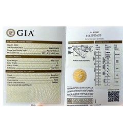 GIA Certificate Brilliant Necklace 0.50 ct Color   River D    SI Cut VERY GOOD