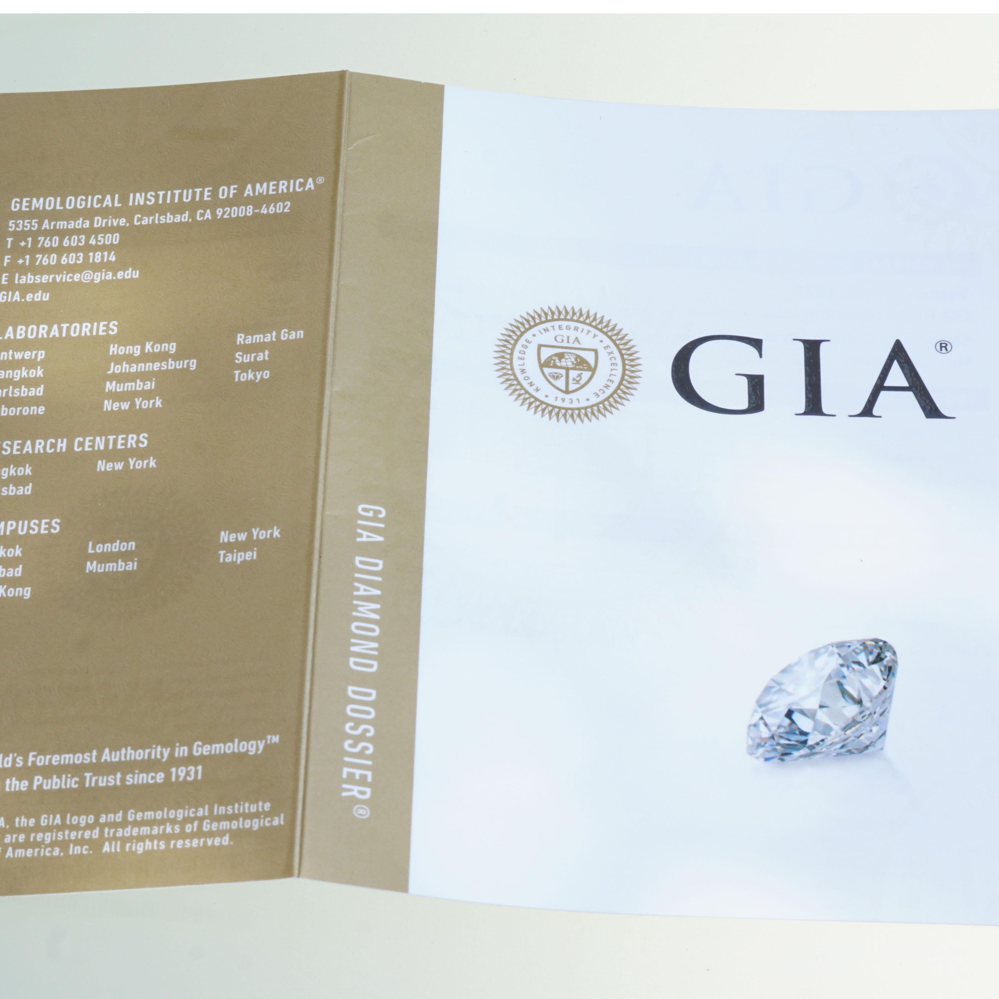  GIA-zertifizierte Diamant-Halskette mit Smaragdschliff 0,30 Karat River E VVS  im Angebot 2
