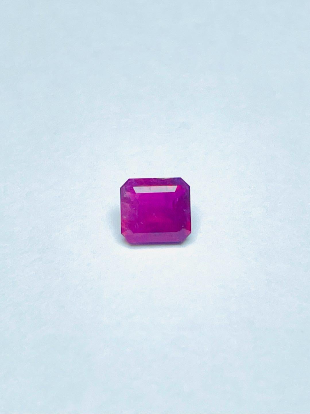 0,77 Karat GIA-Zertifikat Roter Smaragd (Roter Beryll) von amerikanischem seltenem, sauberem Auge im Angebot 1