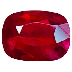 GIA certificate Unheated Burma Ruby Pigeon Blood deep red color 1.59ct 