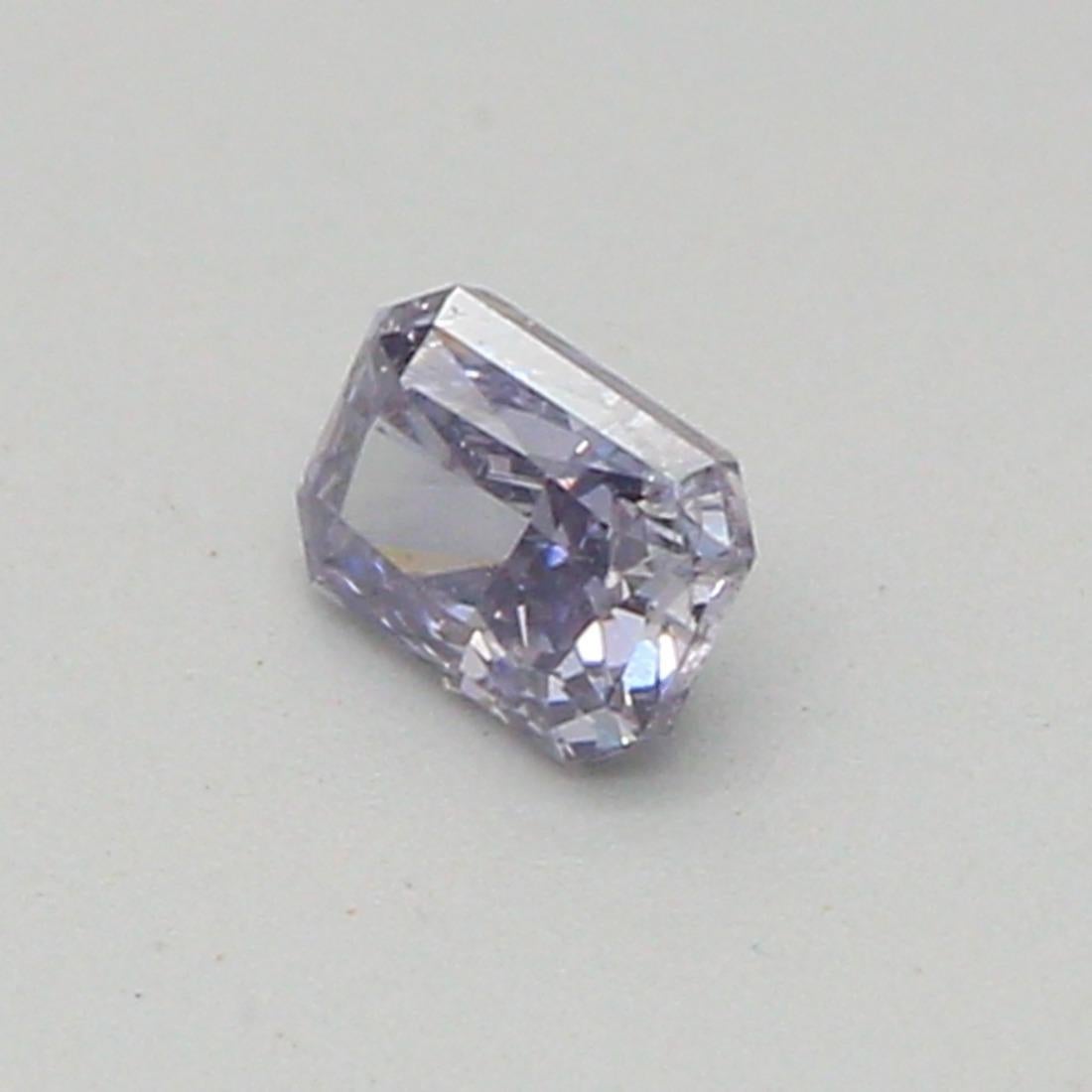 Radiant Cut GIA Certified 0.09 Carat Fancy Violetish Gray Clarity Diamond For Sale