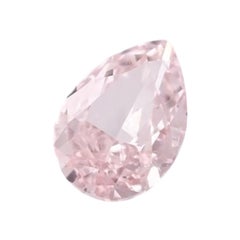 GIA Certified 0.10 Carat Pear Shape Fancy Very Light Pink Natural Diamond