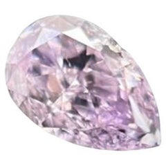 GIA Certificado 0,10ct Fancy intenso rosa violáceo forma de pera Natural Dimond