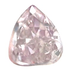 GIA Certified 0.10ct Natural Untreated Fancy Light Purple Pink Diamond Pear Cut