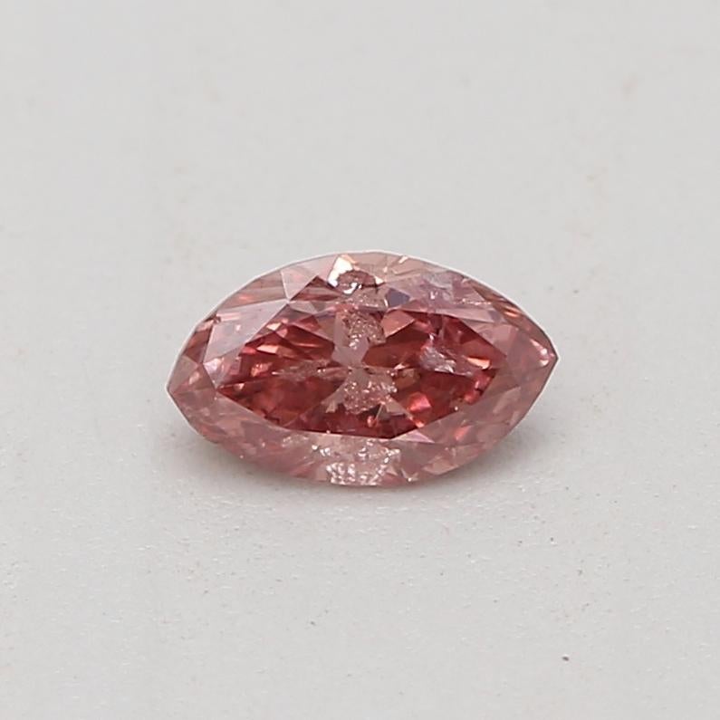 GIA-zertifizierter 0,11 Karat Fancy Deep Pink Diamond (Marquiseschliff) im Angebot