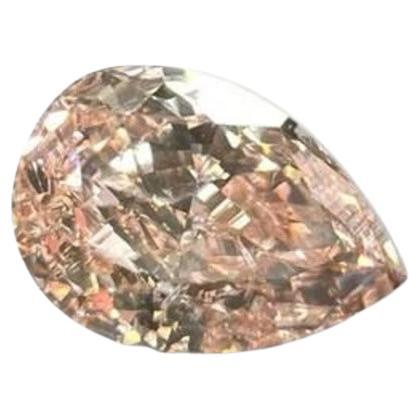 GIA Certified 0.11ct Fancy Orangy pink Pear Shape Natural Diamond