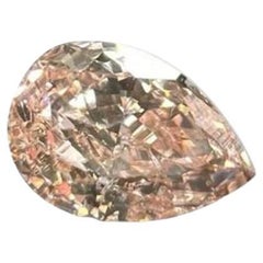GIA Certificado 0.11ct Fancy Orangy pink Forma de Pera Diamante Natural