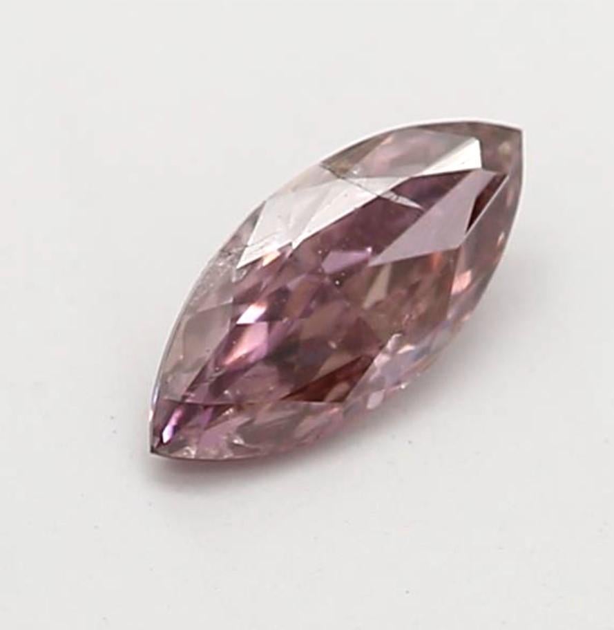 GIA certificato 0,15 Carati Fancy Deep Brownish Purple Pink Diamond In condizioni Nuovo in vendita a บางรัก, TH