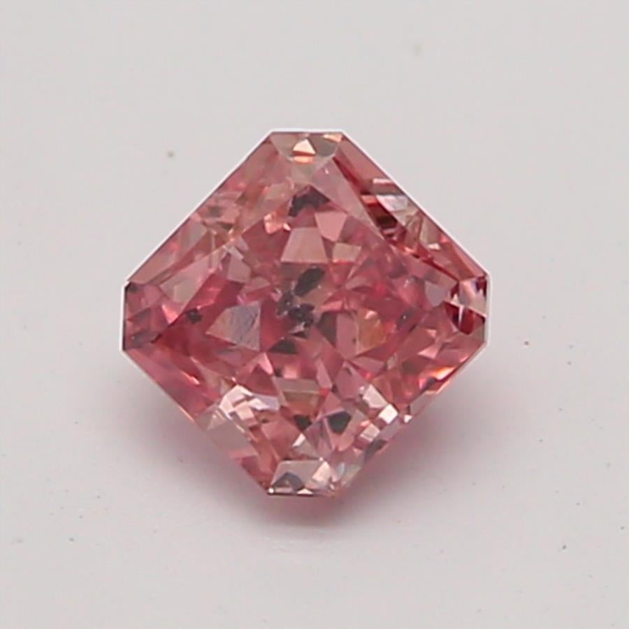 Certificate: GIA 
Report Number: 6185862905
Shape And Cut: Radiant
Carat Weight: 0.15 carat
Measurements: 2.88 x 2.82 x 1.91 mm
Color Grade: Fancy Intense Pink

FEATURES OF THE DIAMOND:

This Fancy Intense Pink Diamond is a rare and highly coveted