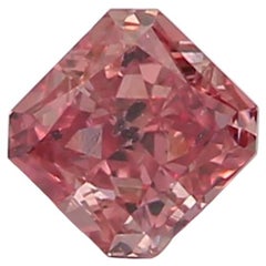 Diamante certificado por GIA de 0,15 quilates de color rosa intenso I1 de pureza