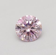 GIA Certified 0.15 Carat Fancy Intense Purplish Pink I1 Clarity Diamond