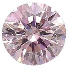 Diamante certificado por GIA de 0,15 quilates de color rosa violáceo intenso I1 de pureza