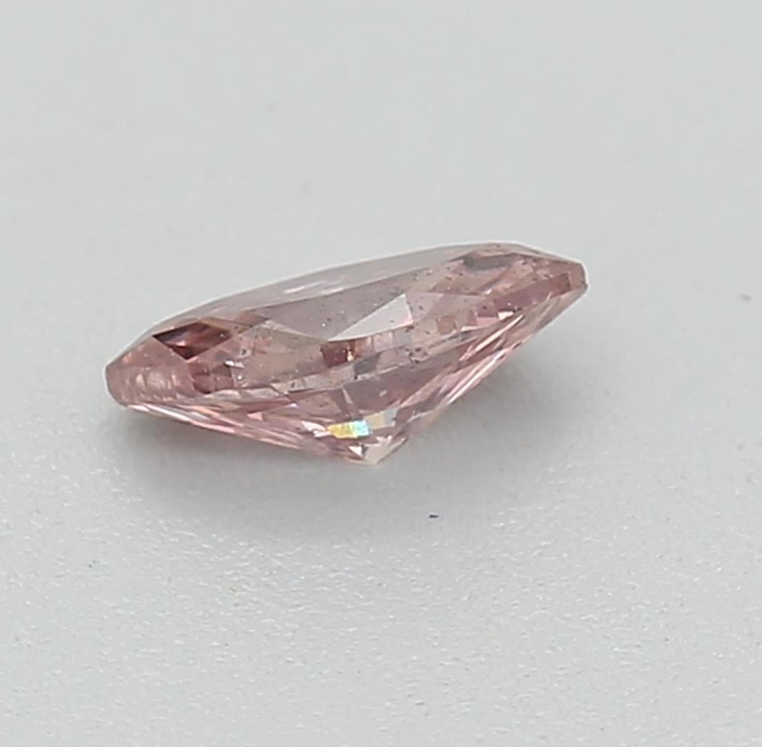 GIA Certified 0.16 Carat Fancy Brownish Pink SI2 Clarity Diamond In New Condition For Sale In บางรัก, TH