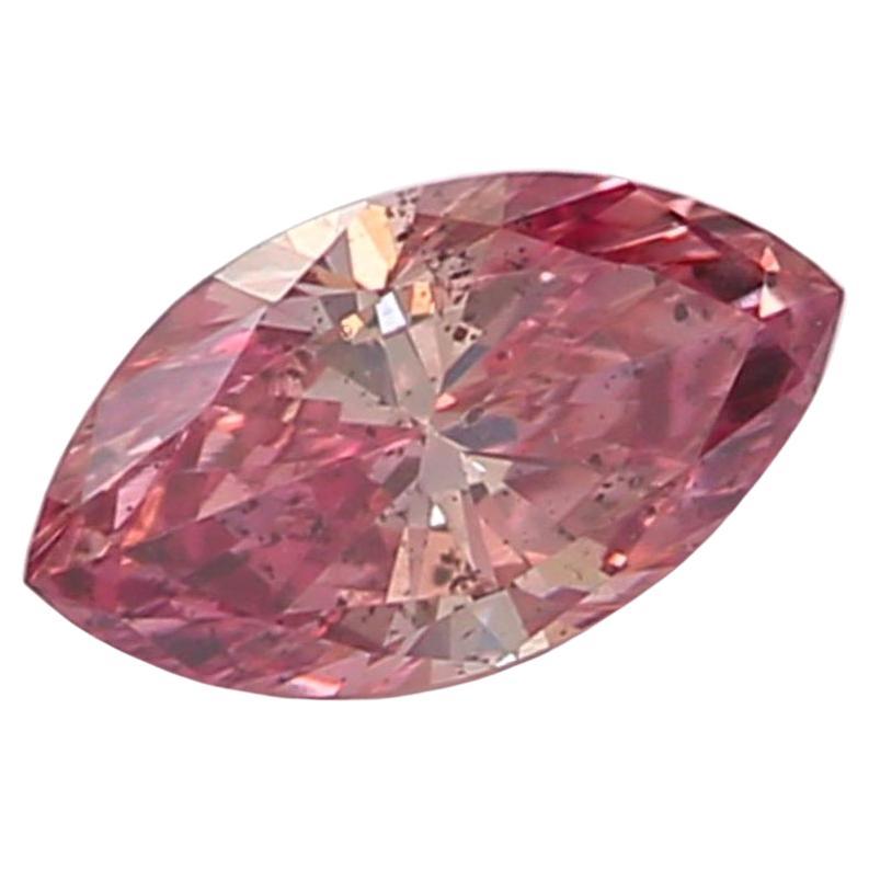 Diamante certificado por GIA de 0,16 quilates de color rosa intenso con claridad SI2