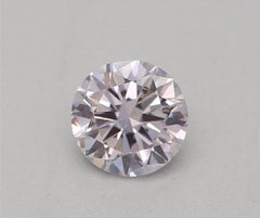 GIA Certified 0.18 Carat Fancy Light Pinkish Purple Diamond