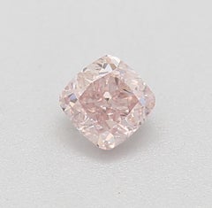 GIA Certified 0.18 Carat Fancy Orangy Pink SI1 Clarity Diamond