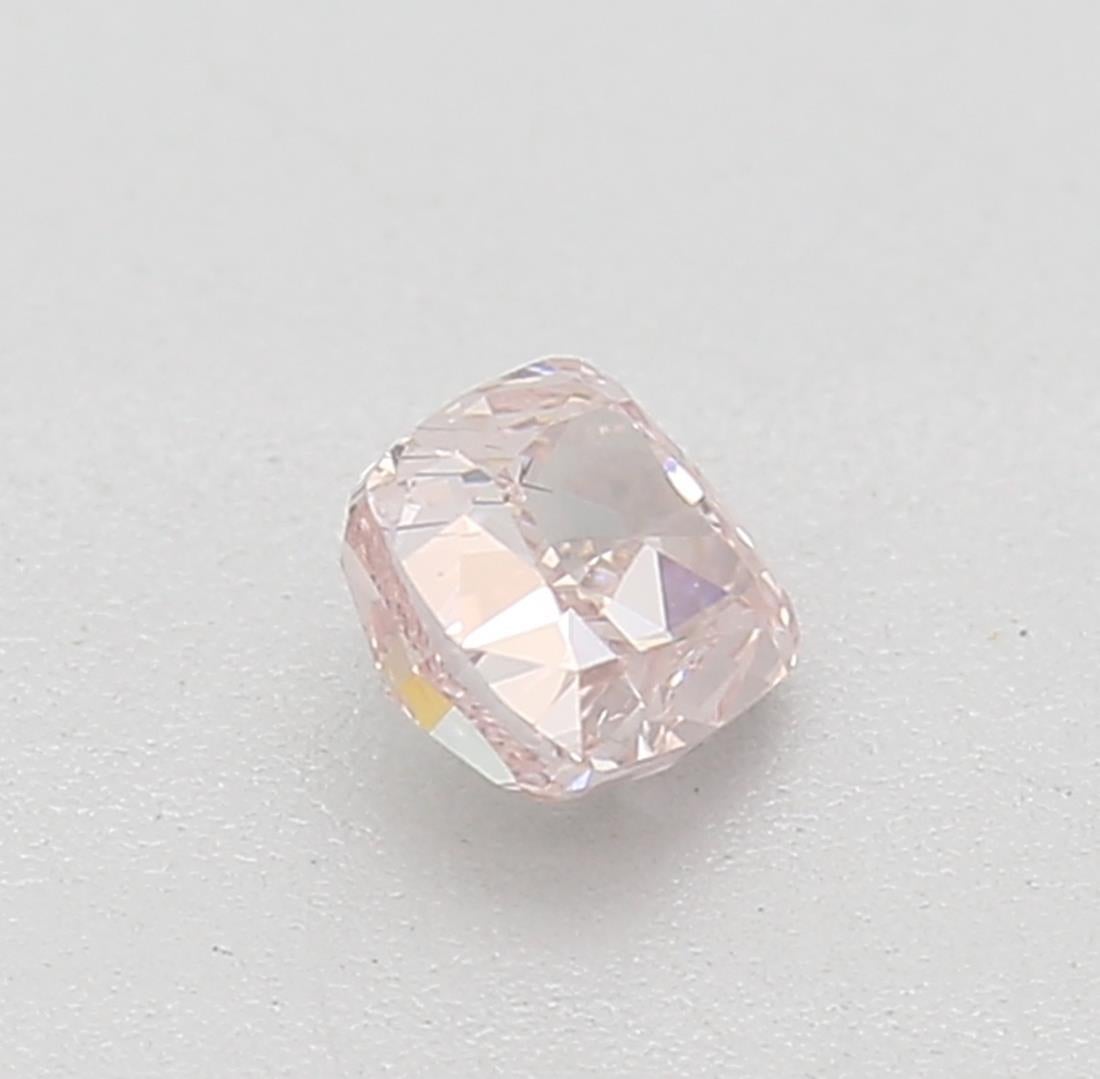 Women's or Men's GIA Certified 0.18 Carat Fancy Orangy Pink SI1 Clarity Diamond For Sale