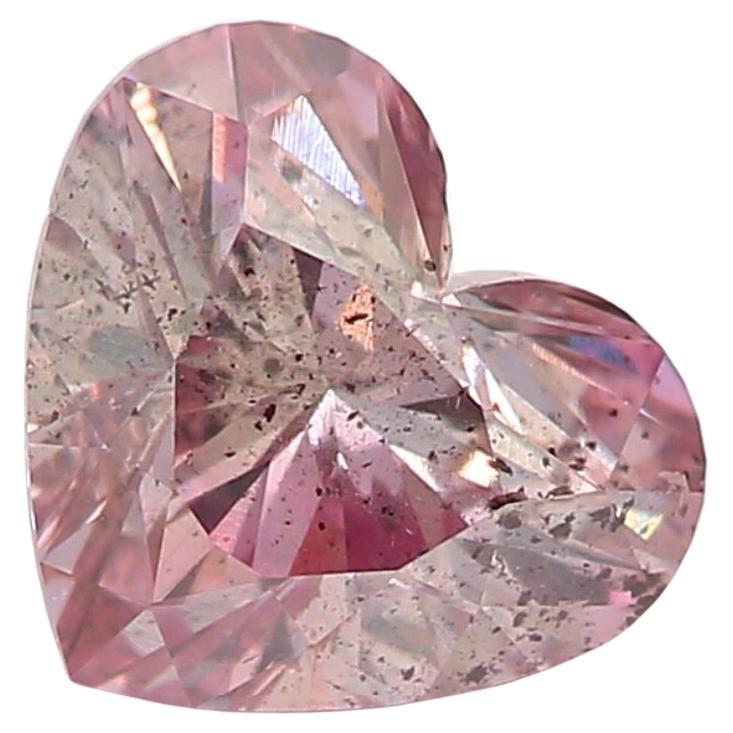 GIA Certified 0.19 Carat Fancy Pink Purple I2 Clarity Diamond