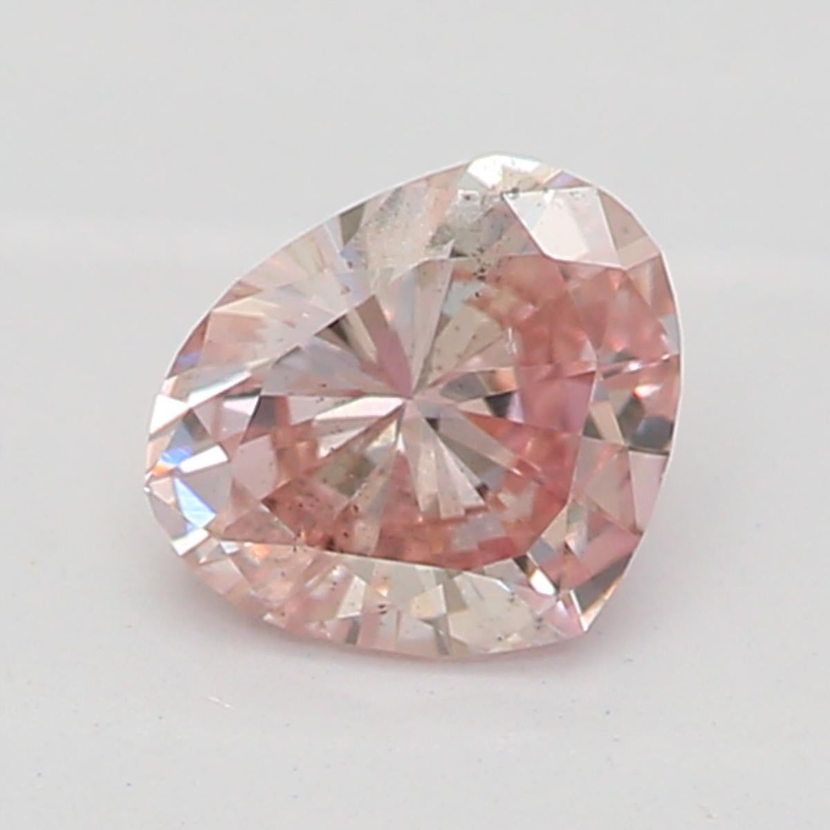 GIA Certified 0.20 Carat Fancy Light Brownish Pink SI1 Clarity Diamond In New Condition For Sale In บางรัก, TH