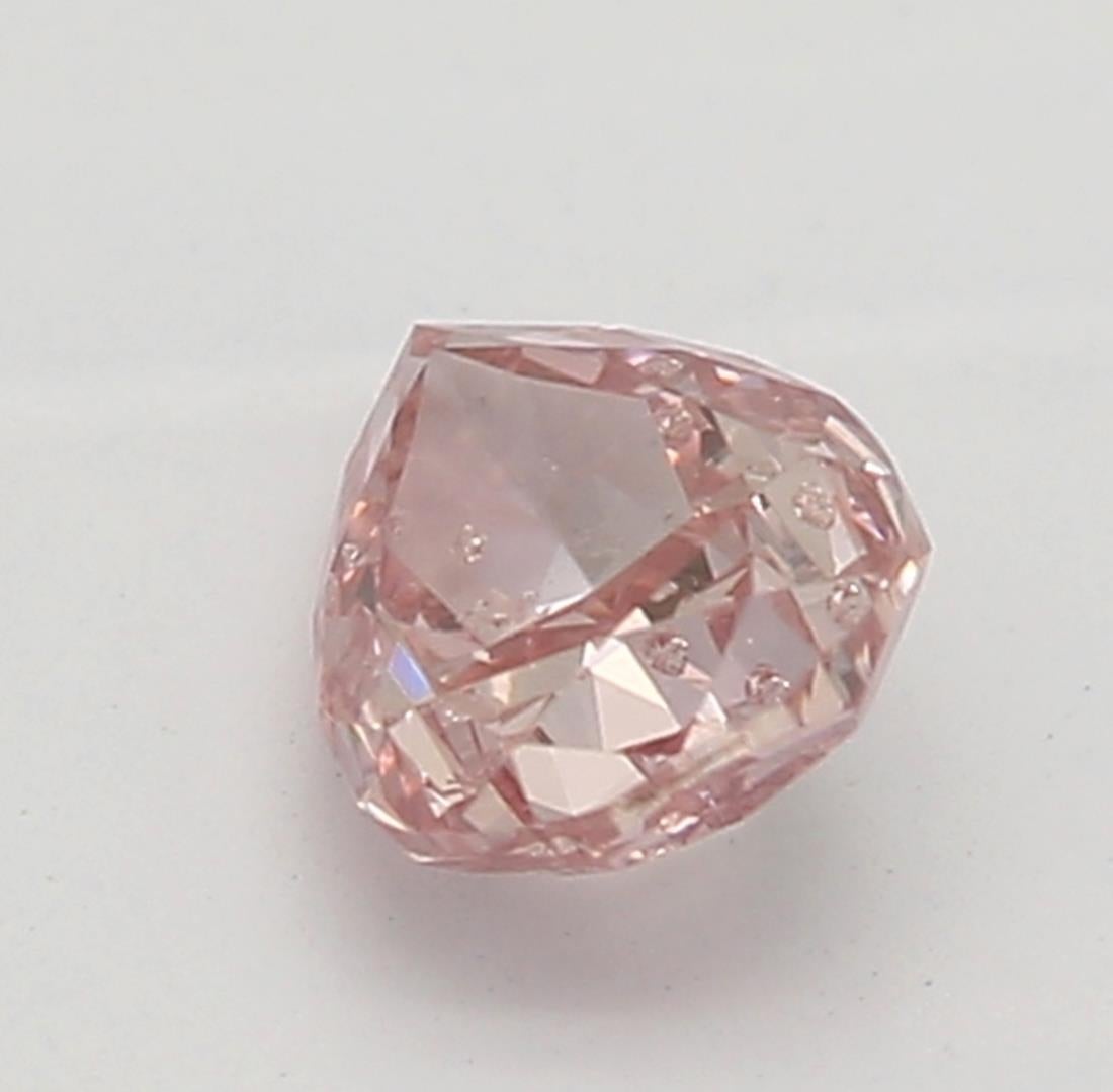 Pear Cut GIA Certified 0.21 Carat Fancy Intense Pink I1 Clarity Diamond For Sale