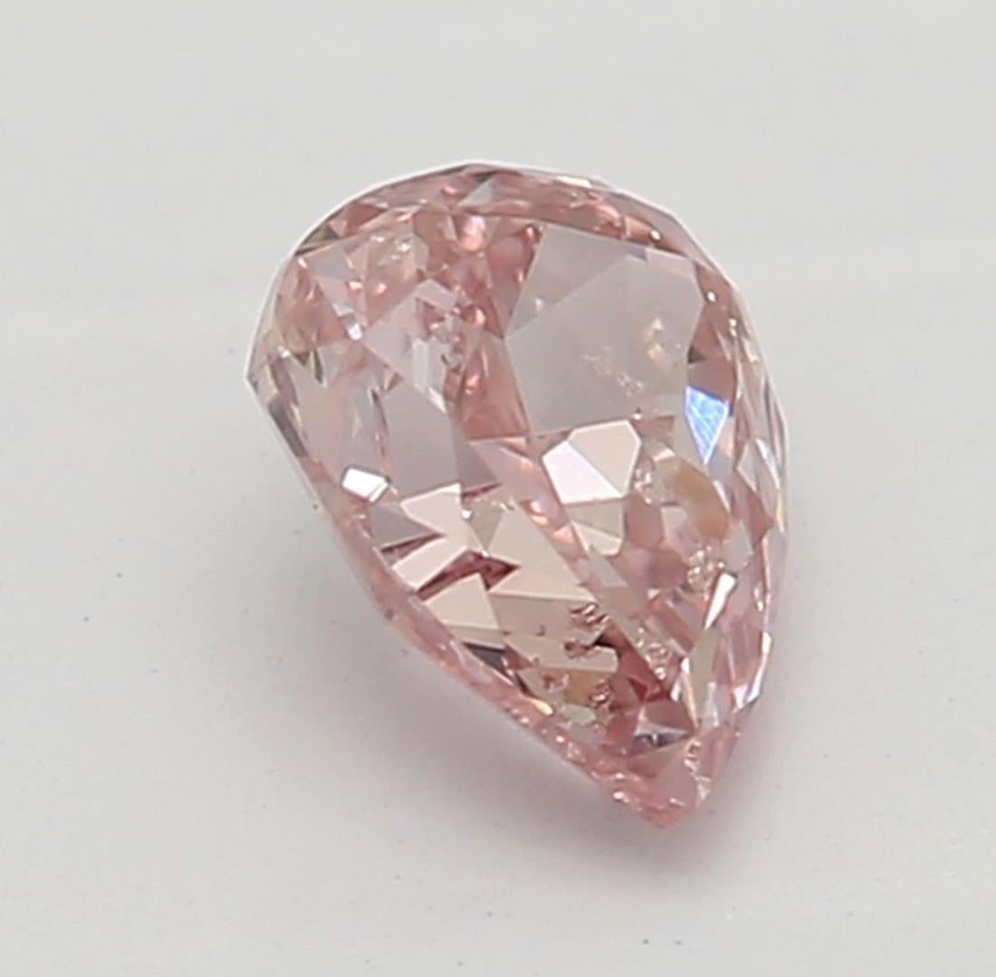 Women's or Men's GIA Certified 0.21 Carat Fancy Intense Pink I1 Clarity Diamond For Sale
