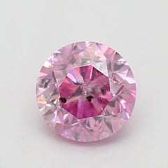 GIA Certified 0.21 Carat Fancy Intense Purplish Pink Diamond