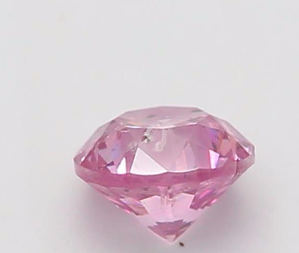 GIA Certificato 0.21 Carati Fancy Intense Purplish Pink Diamond In condizioni Nuovo in vendita a บางรัก, TH