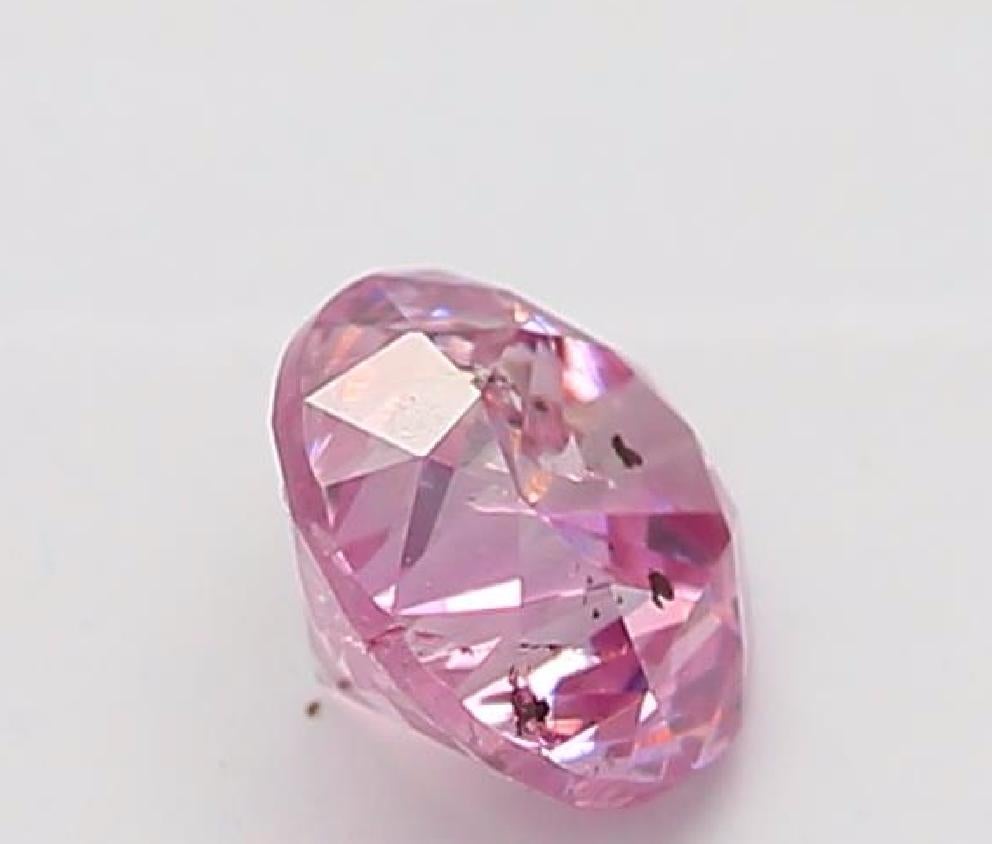 da uomo o donna GIA Certificato 0.21 Carati Fancy Intense Purplish Pink Diamond in vendita