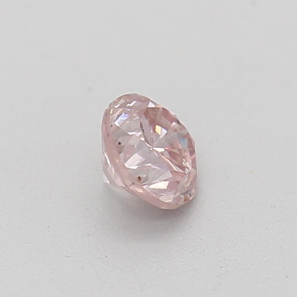 Women's or Men's GIA Certified 0.22 Carat Fancy Pink SI2 Clarity Diamond For Sale