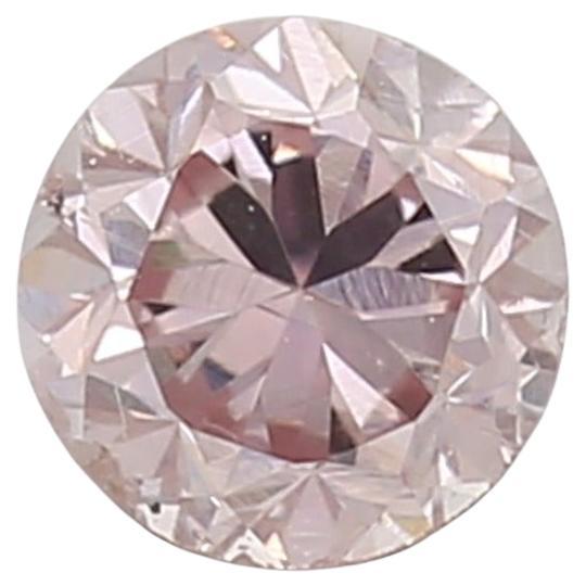 Diamante certificado por GIA de 0,22 quilates de color rosa fantasía con claridad SI2