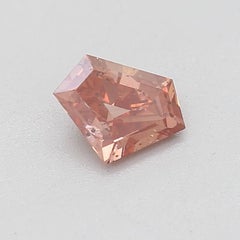 GIA Certified 0.23 Carat Fancy Deep Orangy Pink SI2 Clarity Diamond