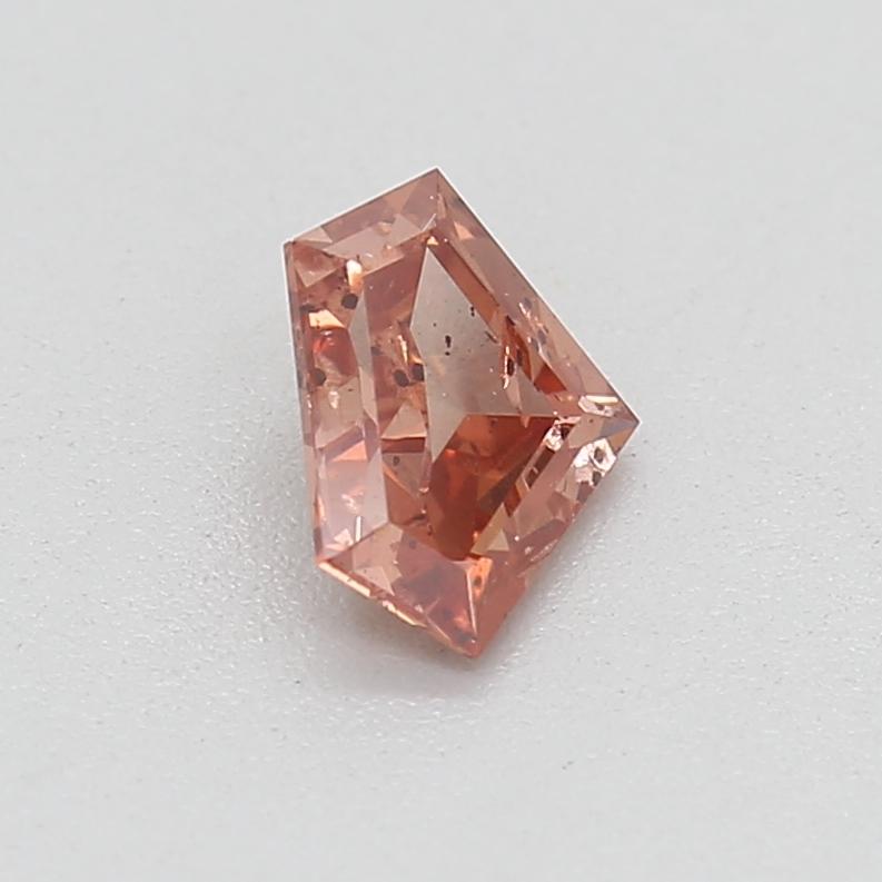 Women's or Men's GIA Certified 0.23 Carat Fancy Deep Orangy Pink SI2 Clarity Diamond For Sale