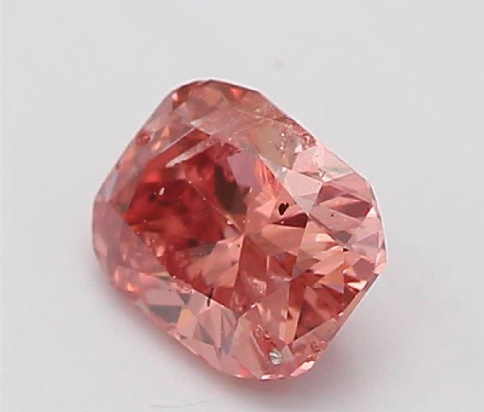 GIA Certified 0.24 Carat Fancy Deep Orangy Pink Diamond For Sale 1