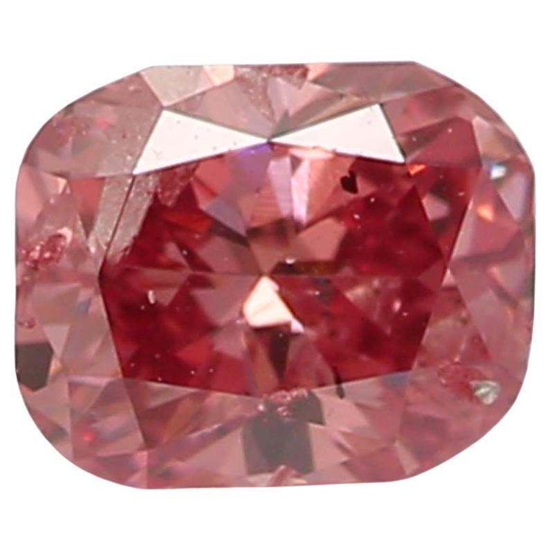 GIA Certified 0.24 Carat Fancy Deep Orangy Pink Diamond For Sale