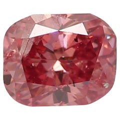 GIA Certified 0.24 Carat Fancy Deep Orangy Pink Diamond