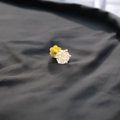 GIA Certified 0.25 Carat D Flawless Round Brilliant Diamond Nose Stud 18K Gold