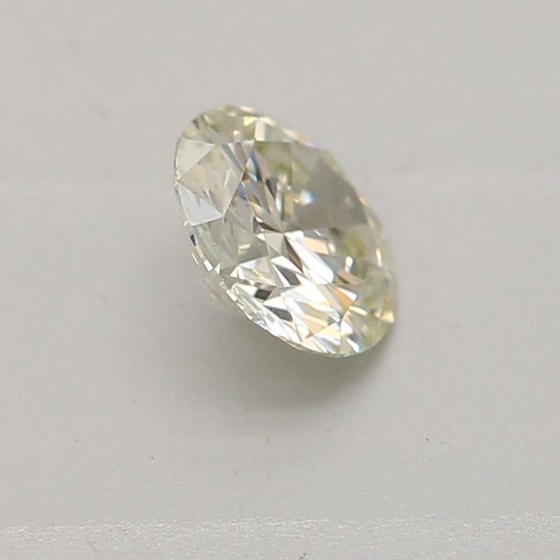 Women's or Men's GIA Certified 0.25 Carat Faint Yellow Green SI1 Clarity Diamond For Sale