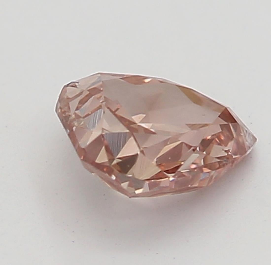 Women's or Men's GIA Certified 0.25 Carat Fancy Brownish Orangy Pink SI2 Clarity Diamond For Sale