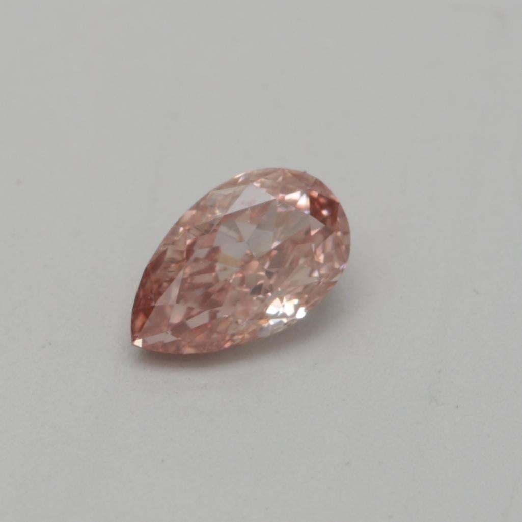 da uomo o donna Diamante certificato GIA da 0,25 carati di colore rosa bruno-arancio VS2 di chiarezza in vendita