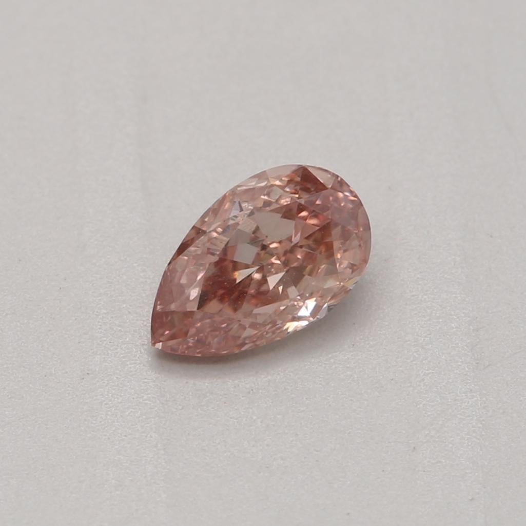 Diamante certificato GIA da 0,25 carati di colore rosa bruno-arancio VS2 di chiarezza in vendita 2