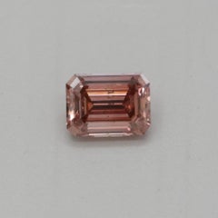 GIA Certified 0.25 Carat Fancy Deep Brownish Orangy Pink SI2 Clarity Diamond
