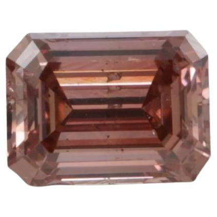 GIA Certified 0.25 Carat Fancy Deep Brownish Orangy Pink SI2 Clarity Diamond