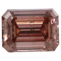 GIA Certified 0.25 Carat Fancy Deep Brownish Orangy Pink SI2 Clarity Diamond