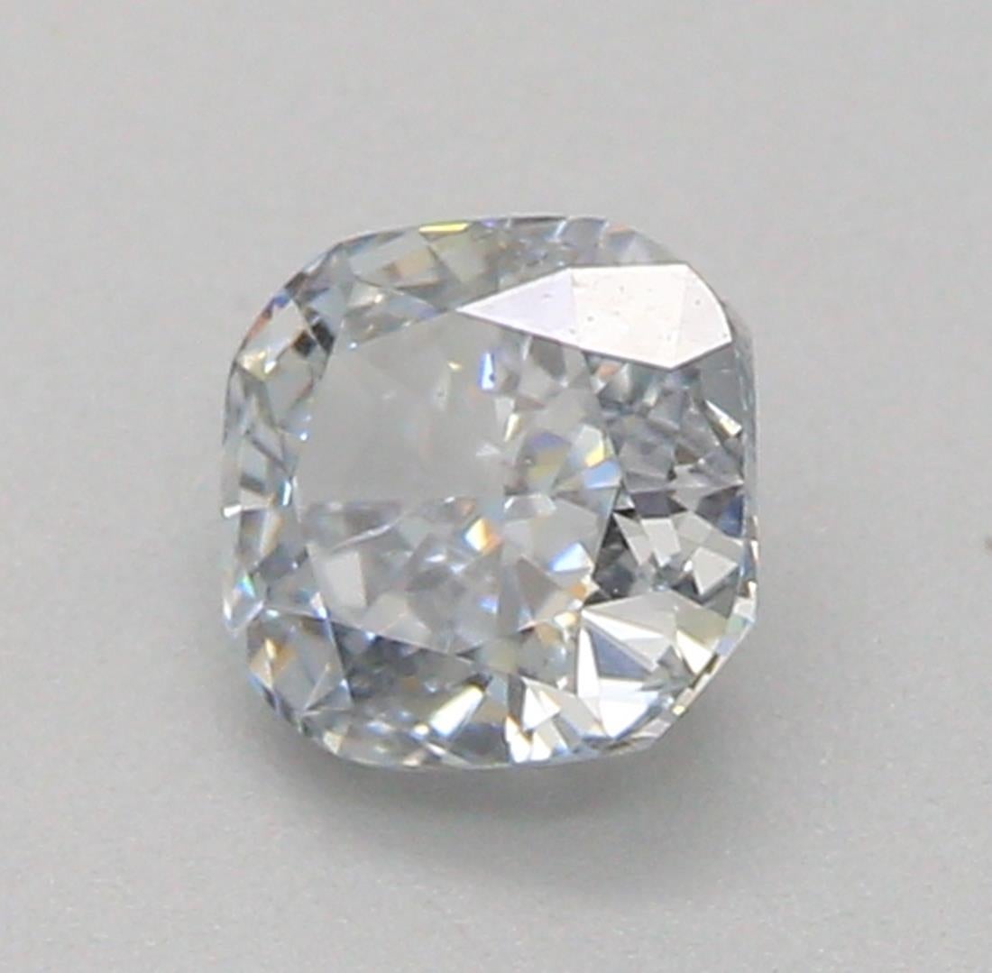 Cushion Cut GIA Certified 0.25 Carat Fancy Gray Blue SI2 Clarity Diamond For Sale
