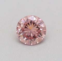 GIA Certified 0.25 Carat Fancy Orangy Pink SI2 Clarity Diamond