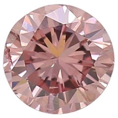 GIA Certified 0.25 Carat Fancy Orangy Pink SI2 Clarity Diamond