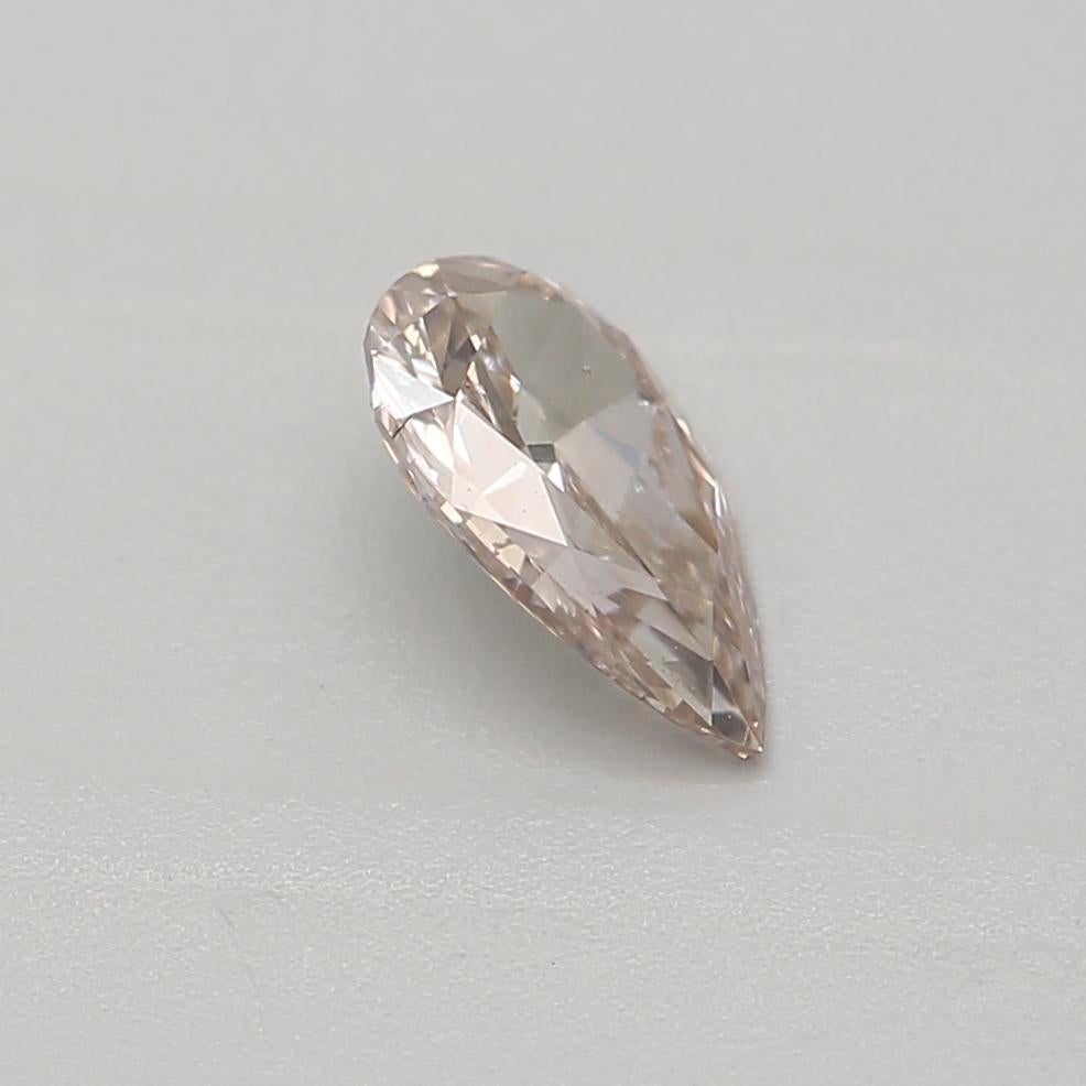 Women's or Men's GIA Certified 0.25 Carat Fancy Pinkish Brown SI2 Clarity Diamond For Sale