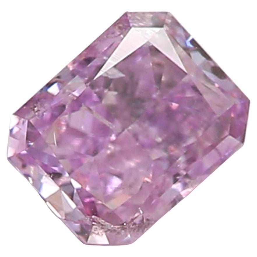 GIA Certified 0.25 Carat Fancy Pinkish Purple I2 Clarity Diamond